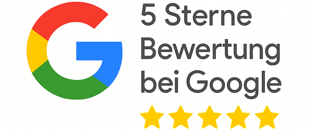 5,0 / 5 Sterne bei Google – über 25 Bewertungen im Großraum Böblingen, Esslingen, Ludwigsburg, Waiblingen & Stuttgart.